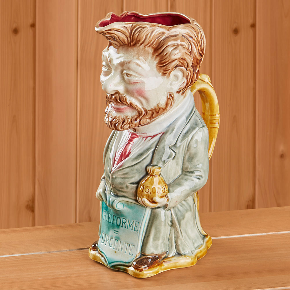 Camille Pelletan Majolica Pitcher