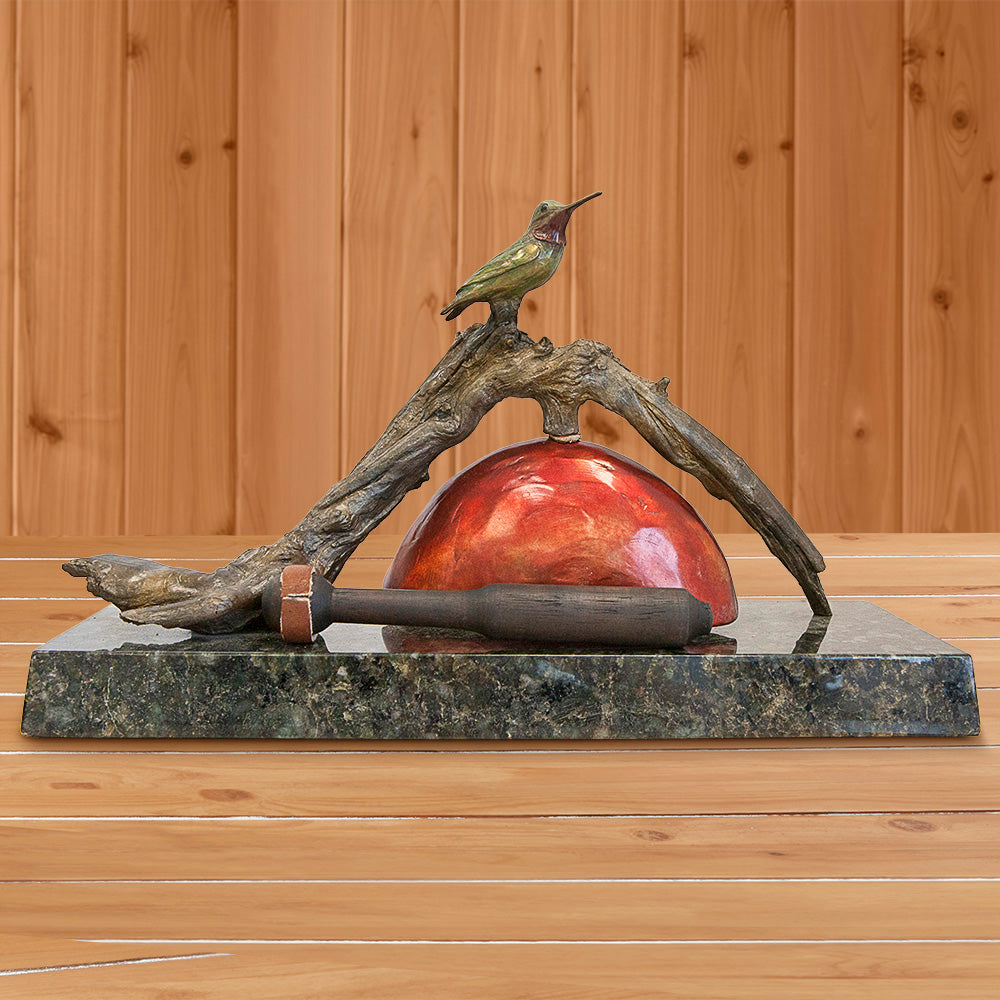 "Ruby Sunrise" Bronze Bell Sculpture by James G. Moore