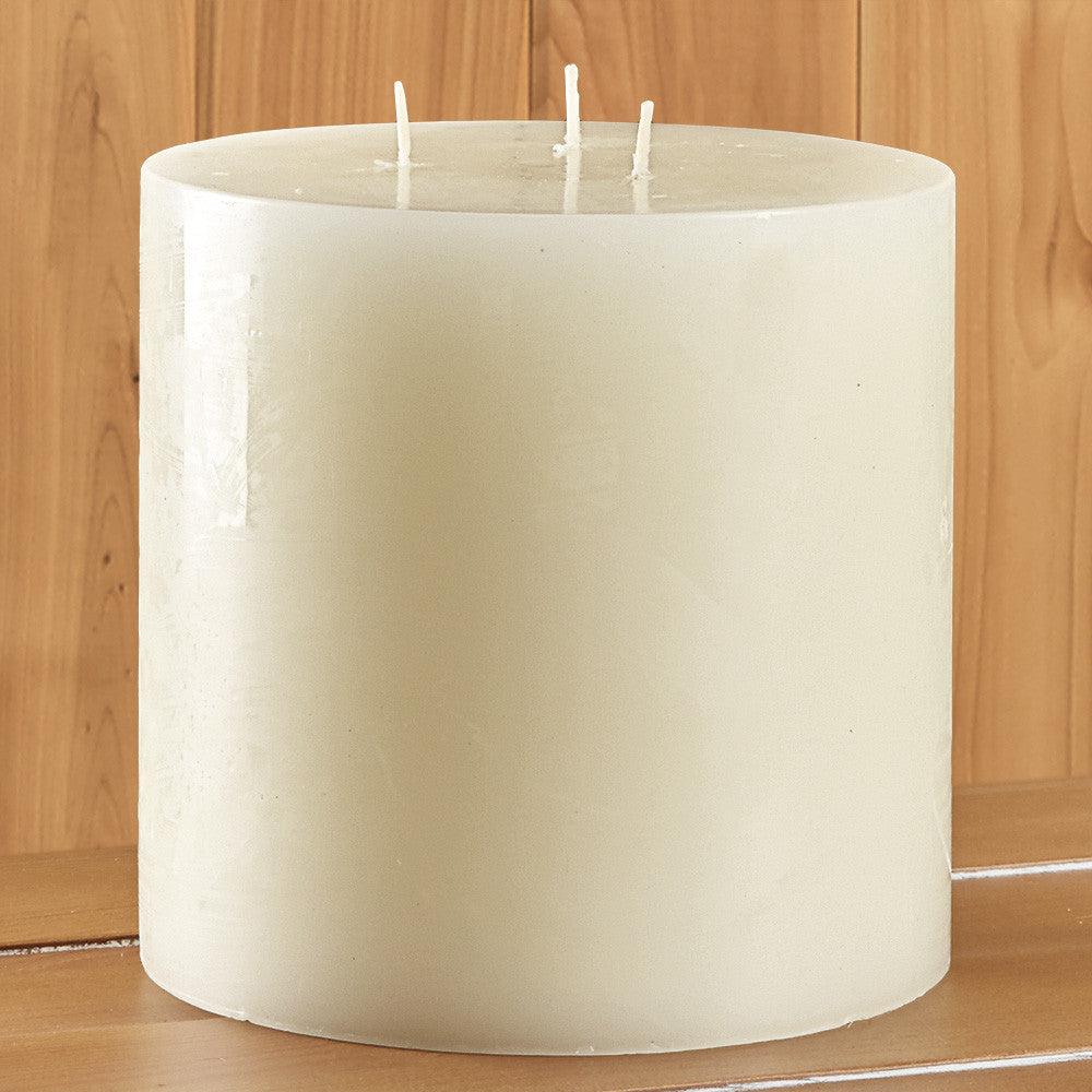 White Unscented Pillar Candle