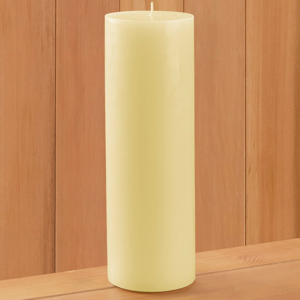 White Unscented Pillar Candle