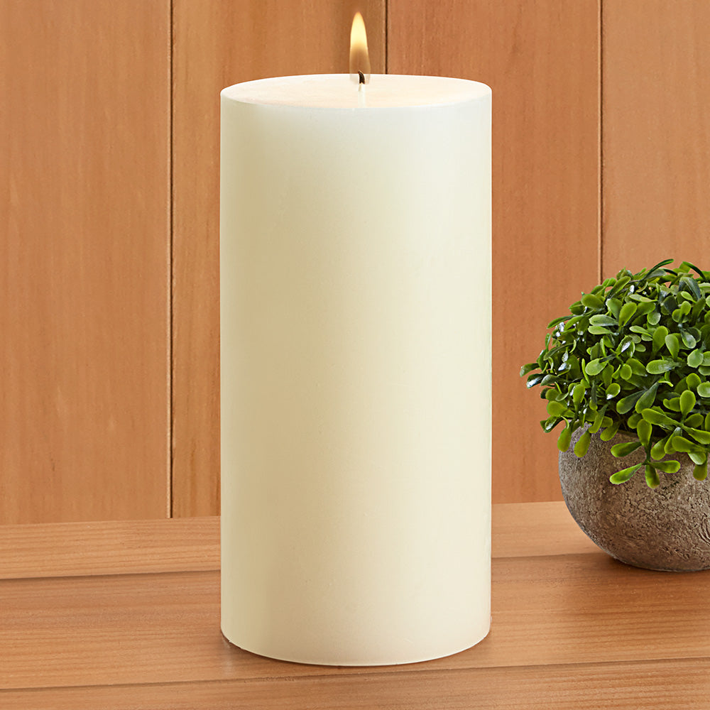 White Unscented Pillar Candle