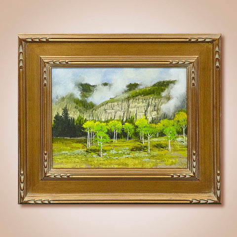 "Lifting Fog Over Baronette Peak" Original Oil Painting by Jerry Inman