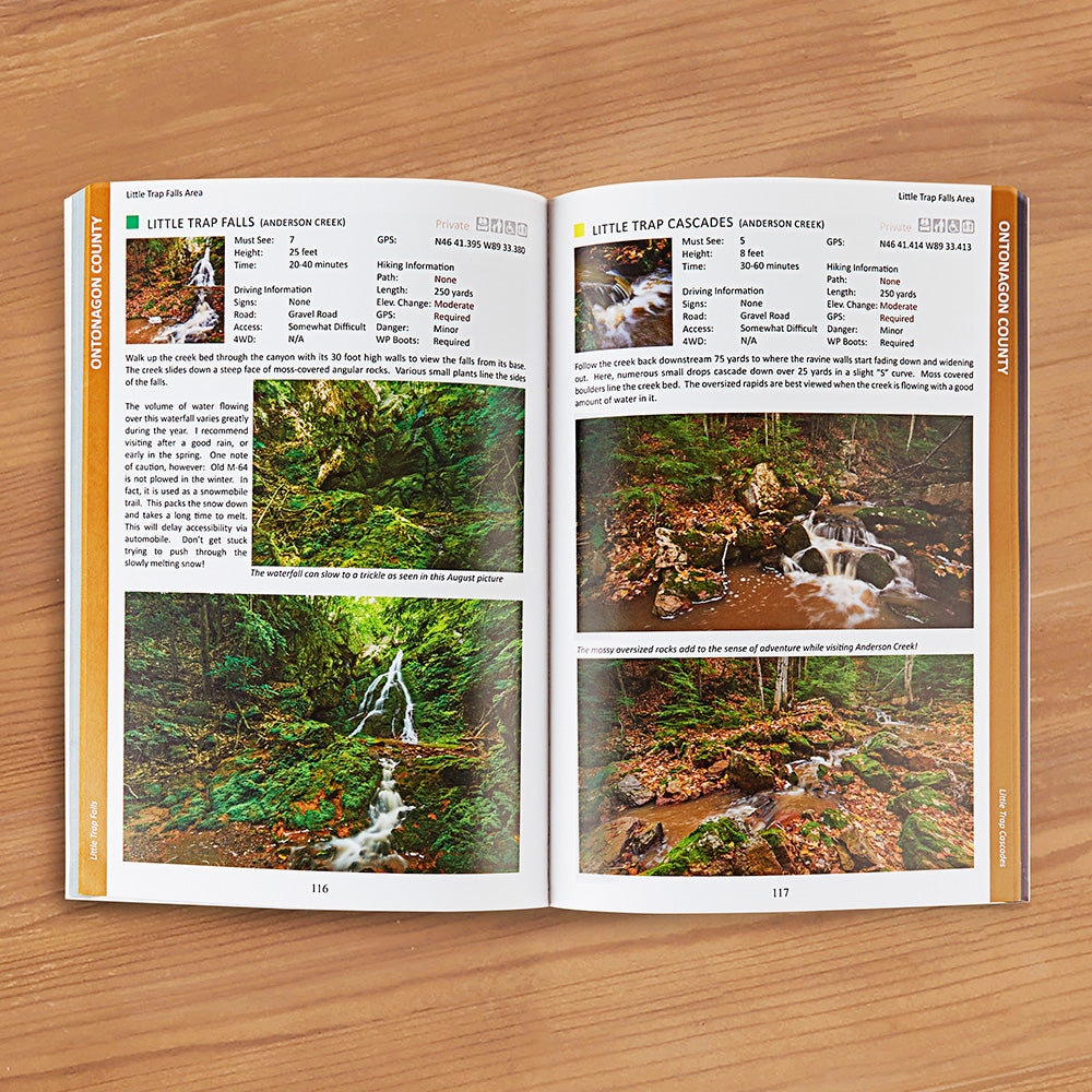 "Waterfalls of Michigan, Book 4 - West" Guidebook by Phil Stagg