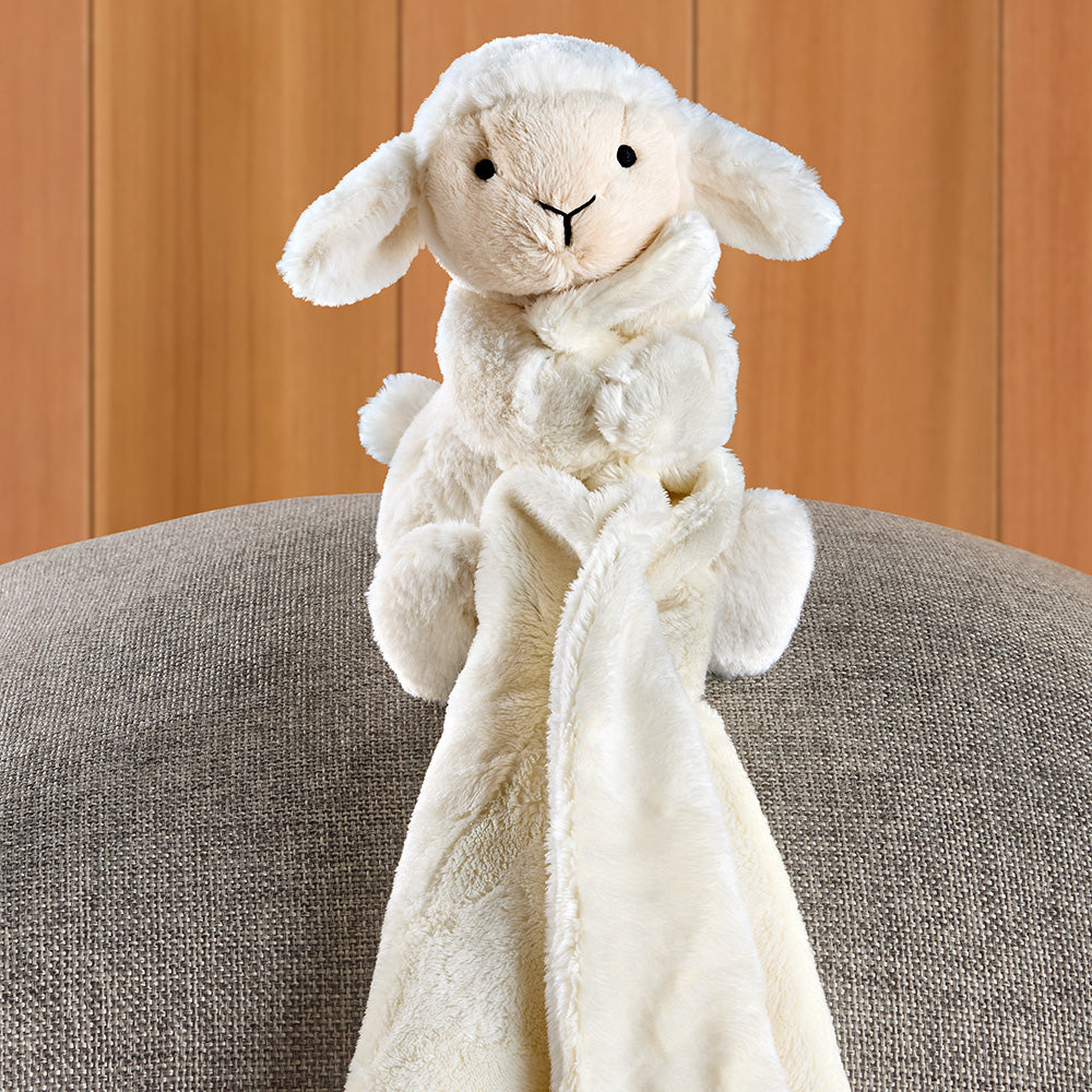 Jellycat Stuffed Animal Plush Soother Baby Blanket, Bashful Lamb