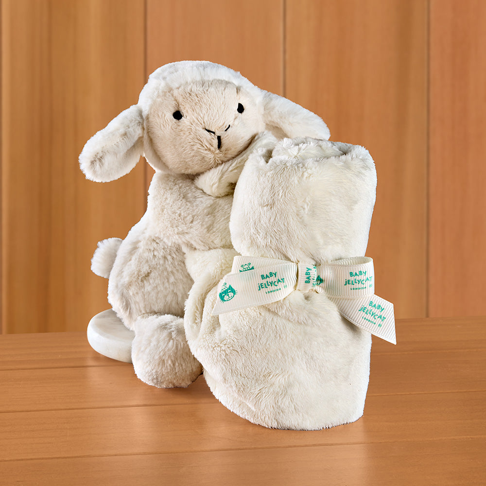 Jellycat Stuffed Animal Plush Soother Baby Blanket, Bashful Lamb