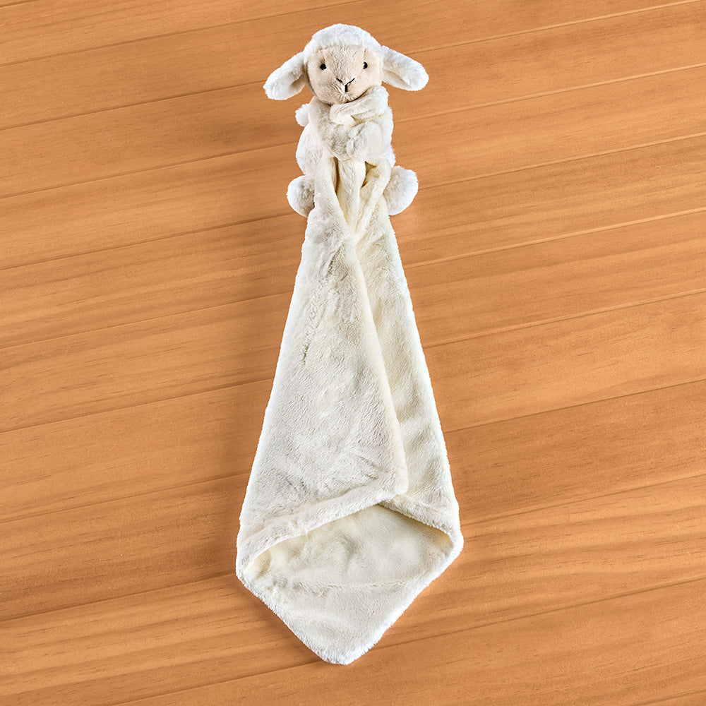 Jellycat Stuffed Animal Plush Soother Baby Blanket, Bashful Lamb
