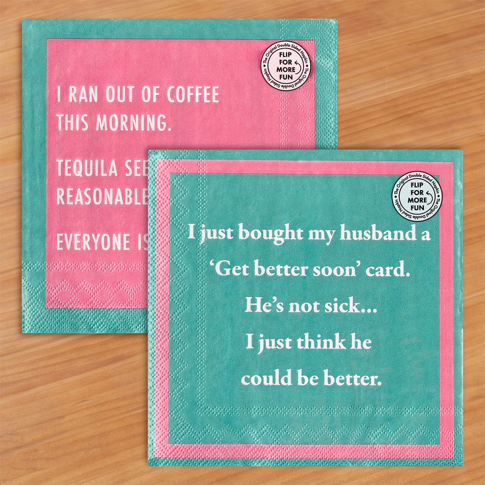 Drinks on Me Cocktail Napkins, Get Better Soon