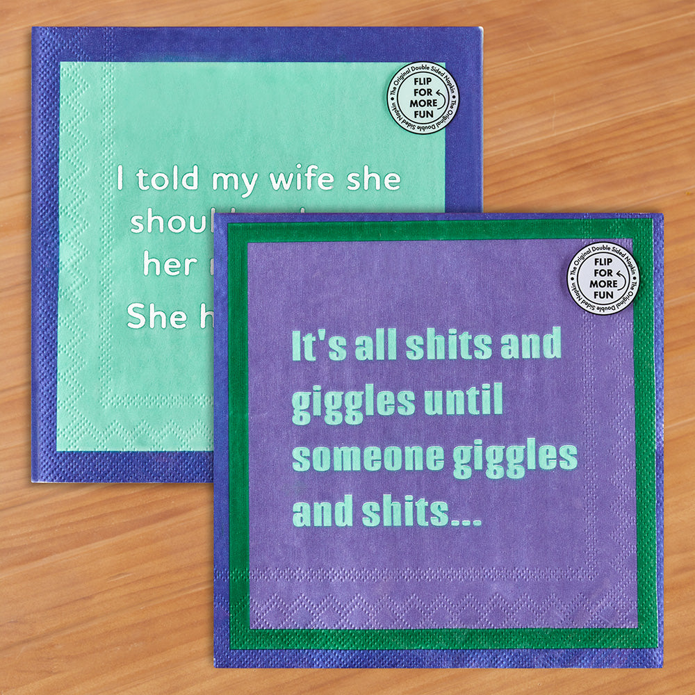 Drinks on Me Cocktail Napkins, She Hugged Me