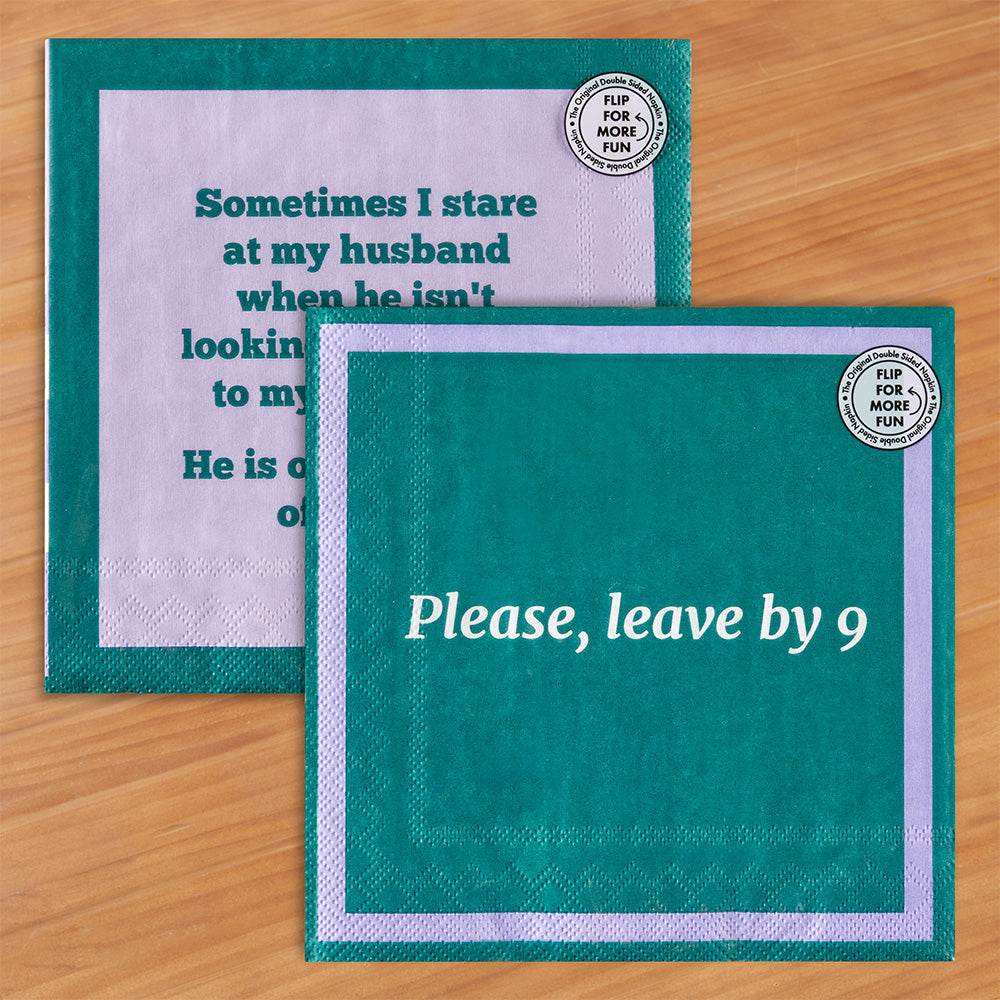 Drinks on Me Cocktail Napkins, Please Leave