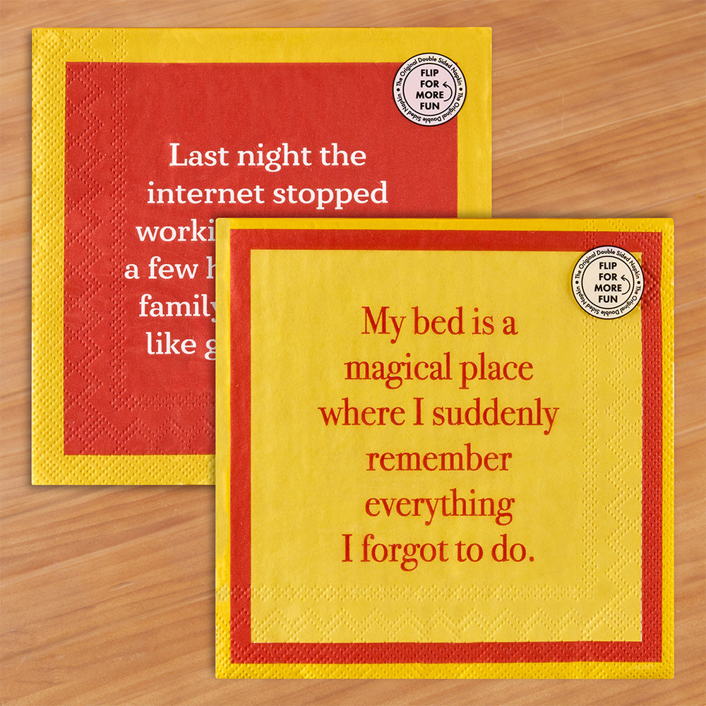 Drinks on Me Cocktail Napkins, No Internet