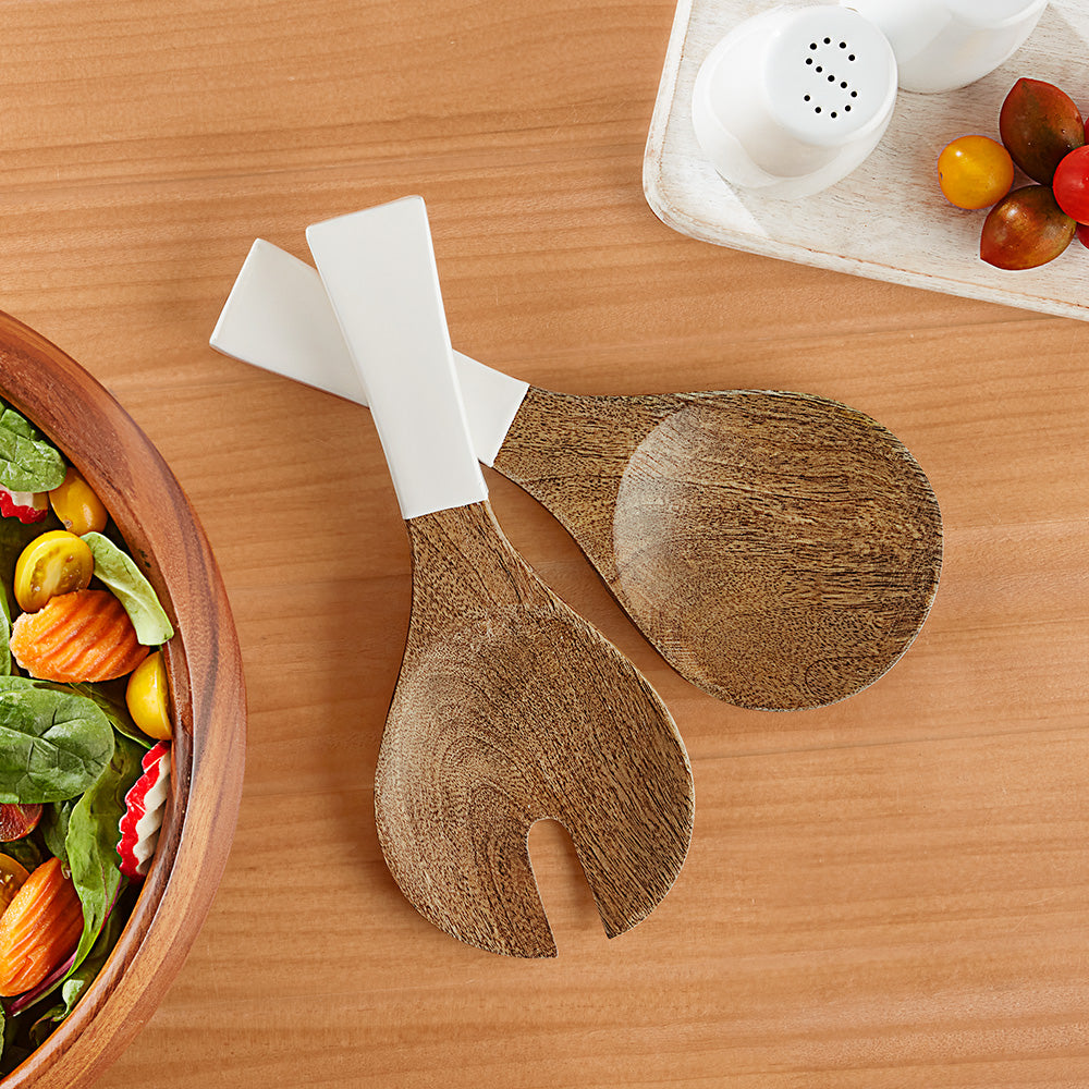 Be Home Madras Enameled Mango Servers