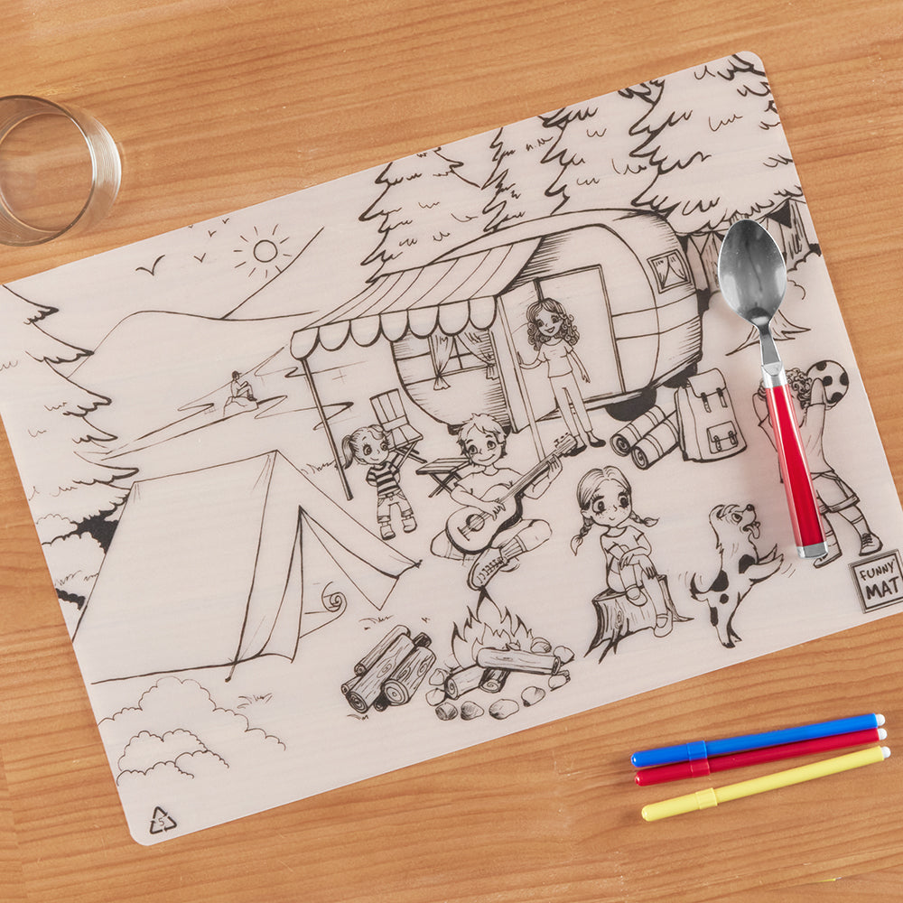 Funny Mat Washable Reusable Coloring Mats