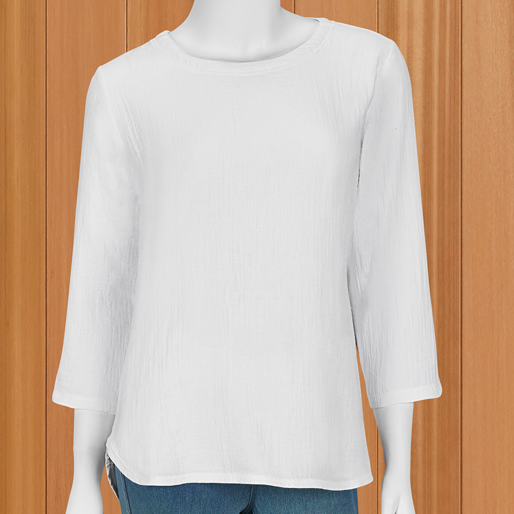 LuLu-B Women's Lightweight Gauze Top