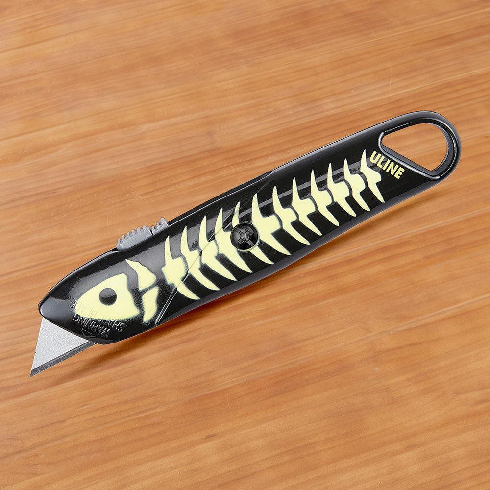 Glow in the Dark Fish Skeleton Utility Knife