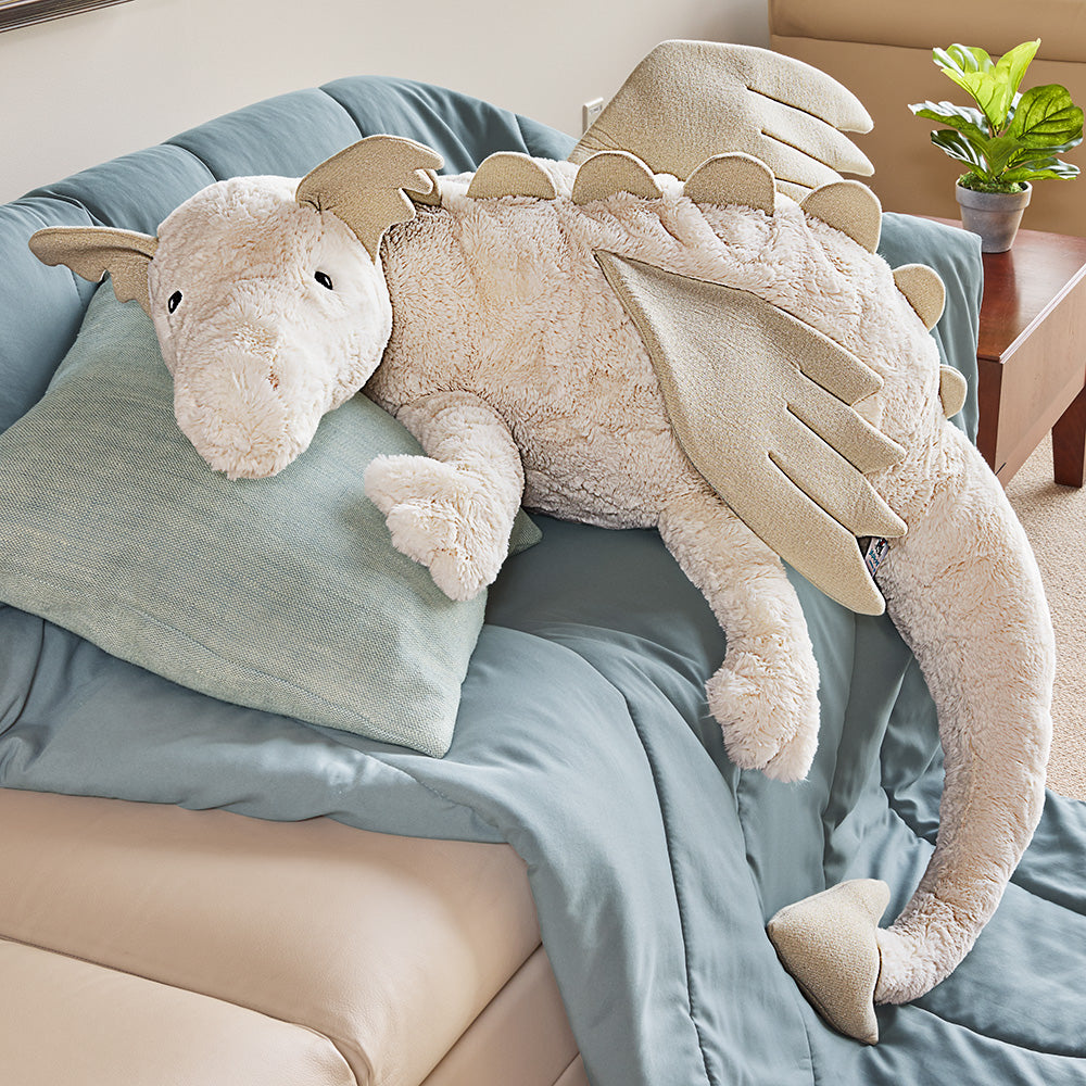 Jellycat Super Softies Plush Toy, Snow Dragon - Gigantic