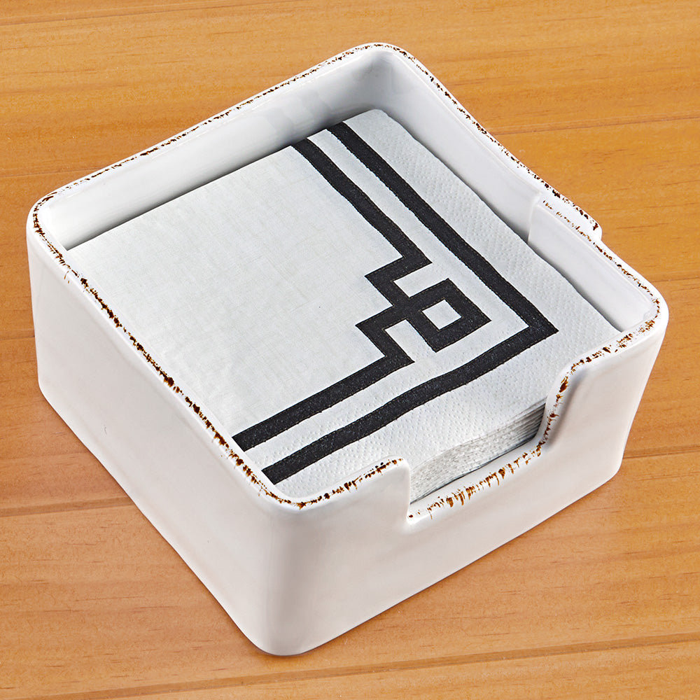 Vietri Lastra Stoneware Napkin Holder