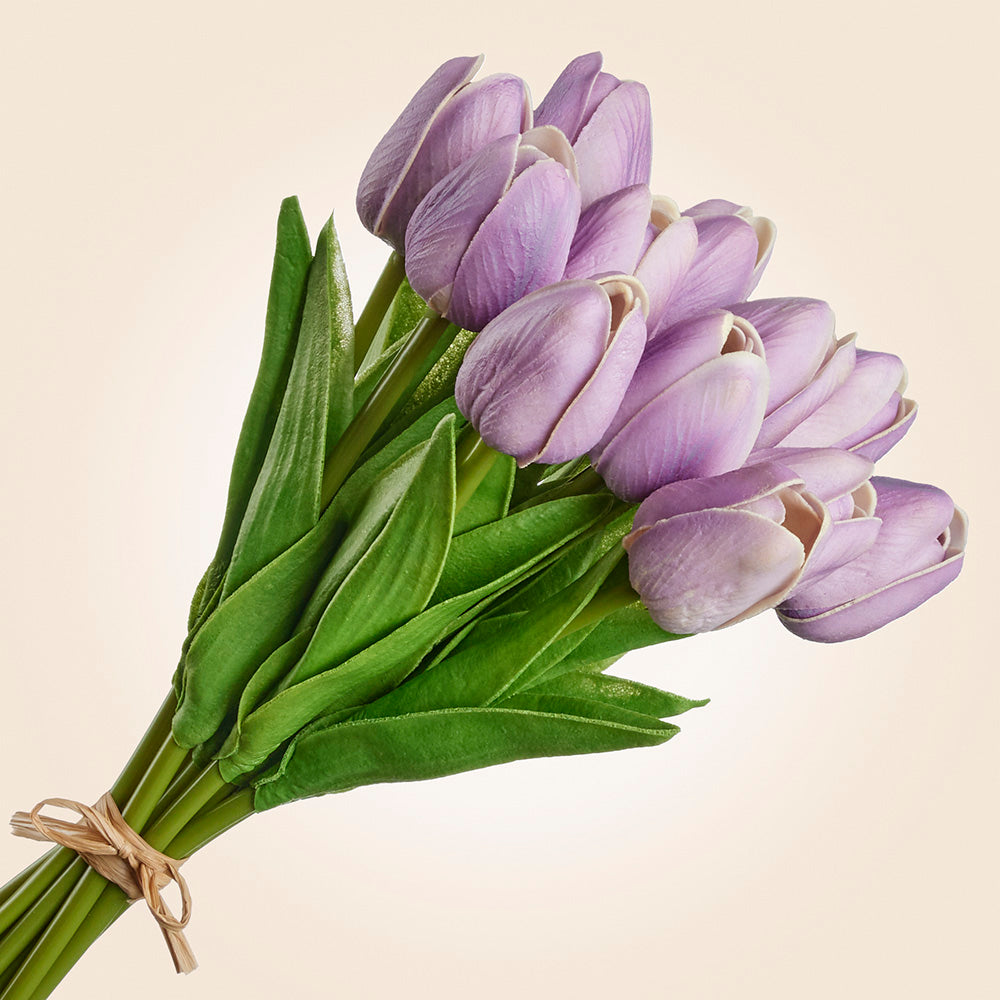 Bundle of Faux Tulip Stems, 13.5"