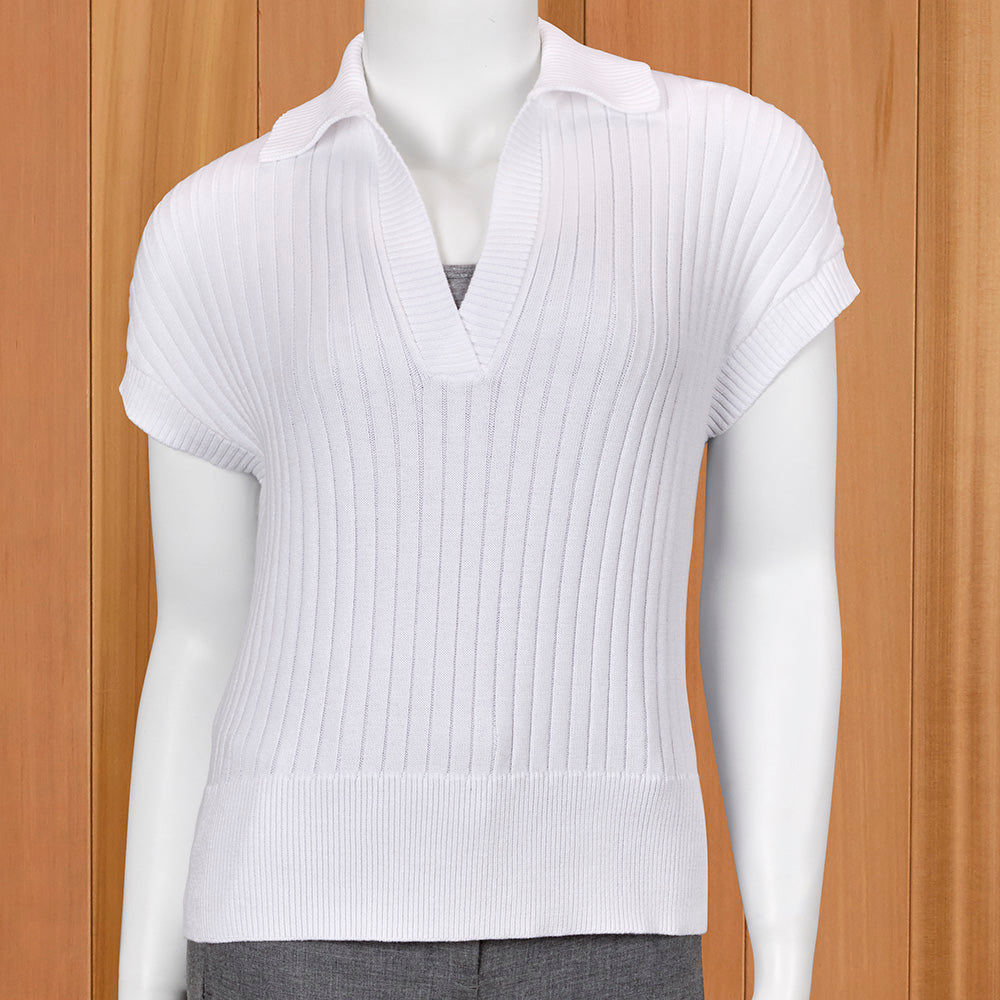 Kinross Women’s Cap Sleeve Ribbed Polo