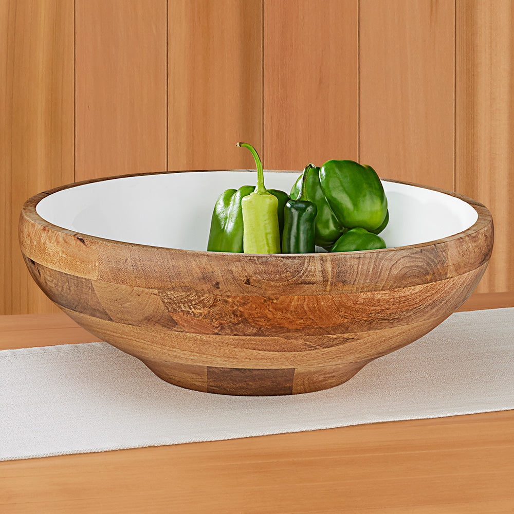 Be Home Madras Enameled Mango Footed Serving Bowl