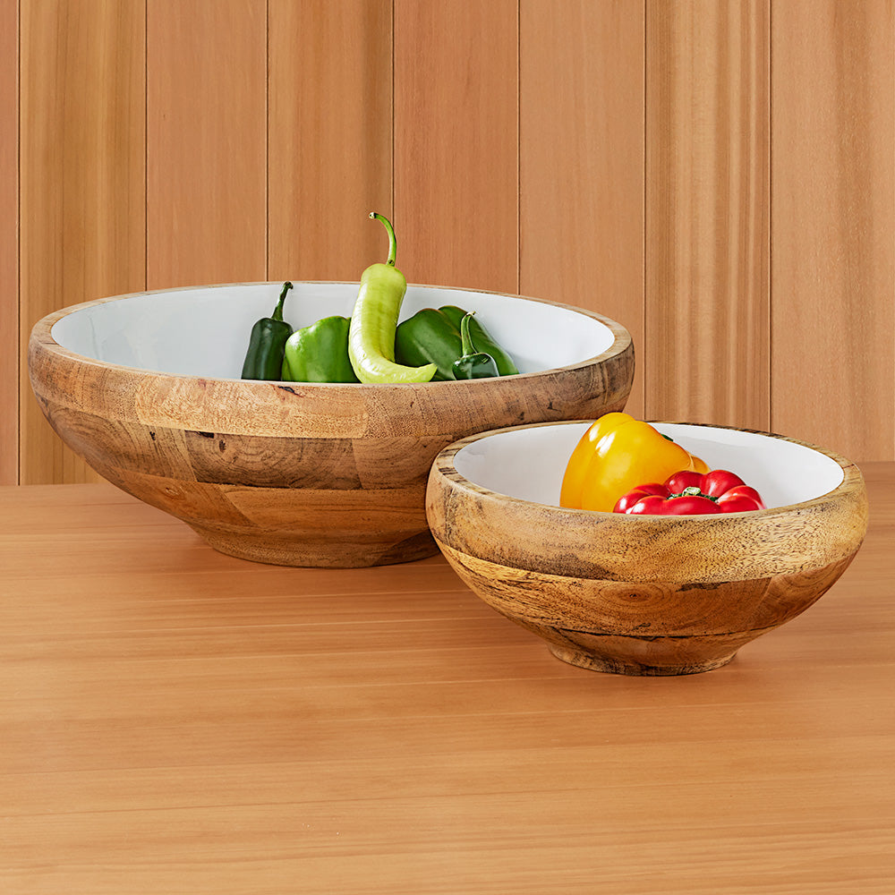 Be Home Madras Enameled Mango Footed Serving Bowl
