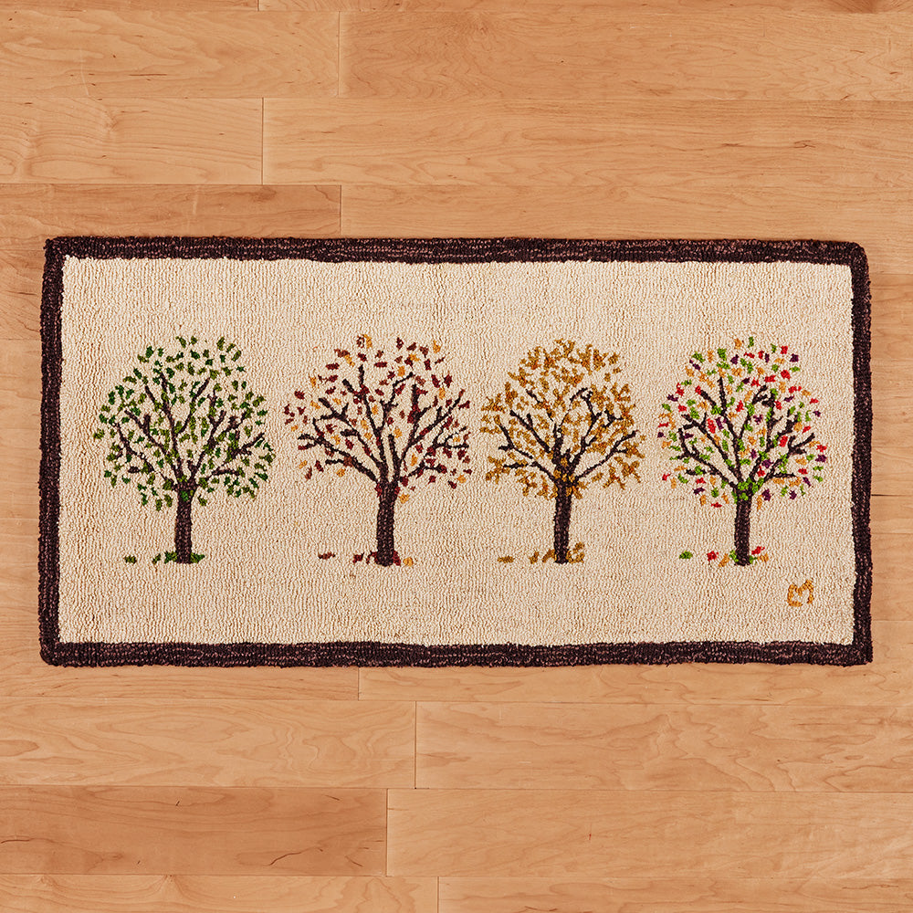 Chandler 4 Corners 2' x 4' Hooked Rug, Four Seasons