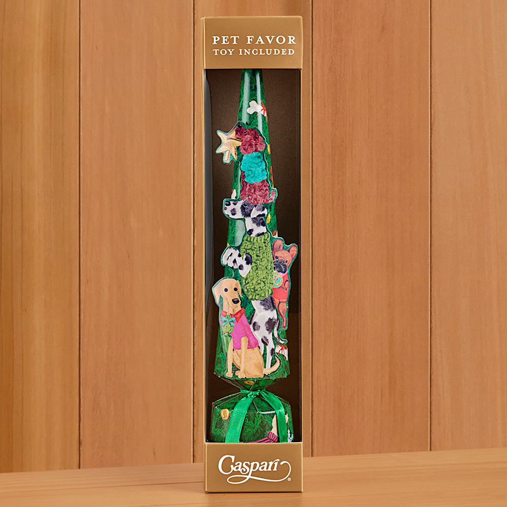 Caspari Party Crackers for Pets – Christmas Tree