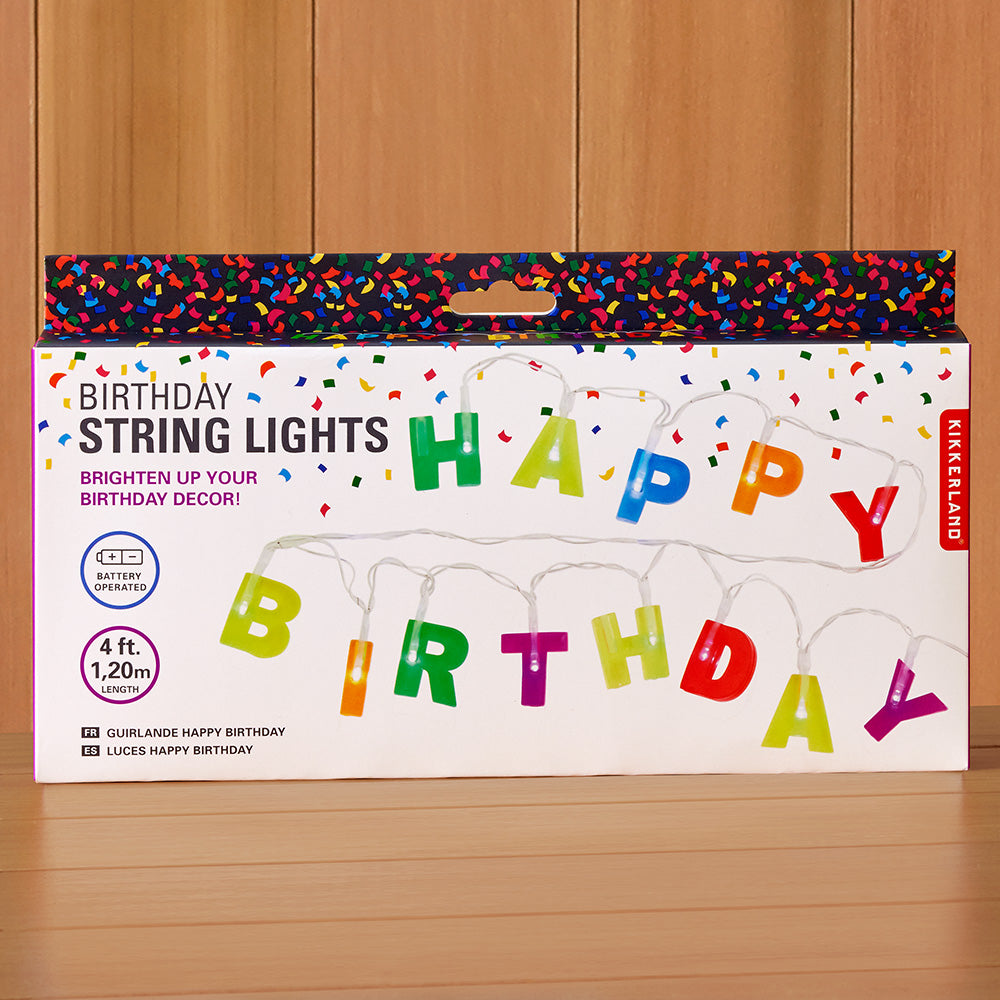 Kikkerland "Happy Birthday" String Lights