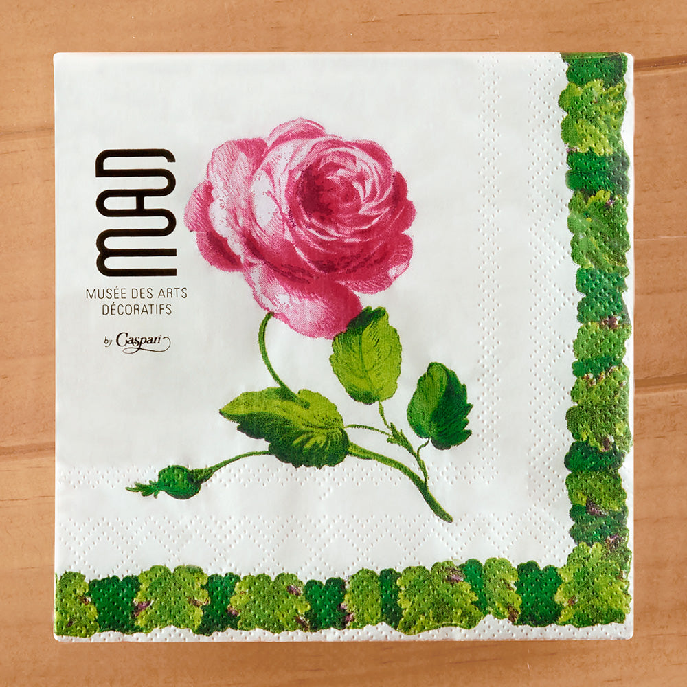 Caspari Paper Napkins, Rose Chic