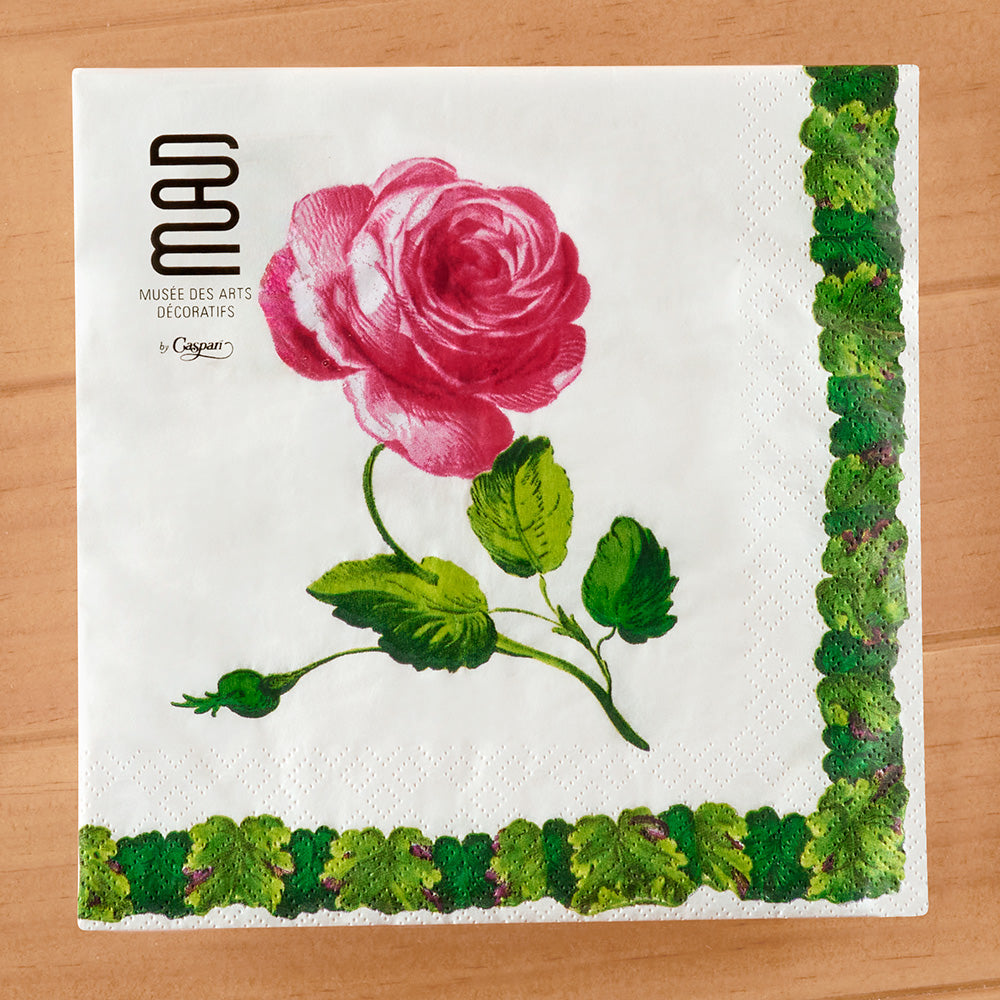 Caspari Paper Napkins, Rose Chic