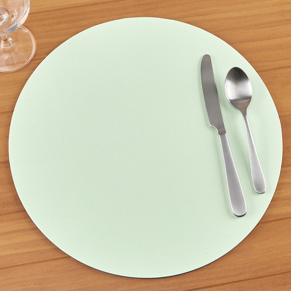Caspari Lizard Felt-Backed Placemats, Round