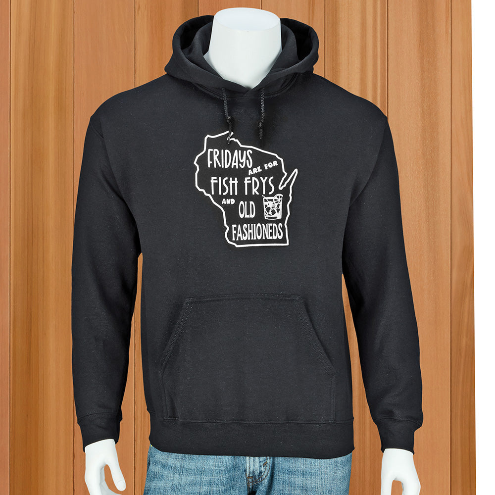 "Fish Frys and Old Fashioneds" Unisex Wisconsin Hoodie