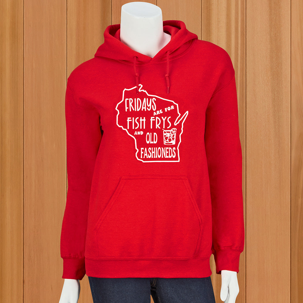 "Fish Frys and Old Fashioneds" Unisex Wisconsin Hoodie
