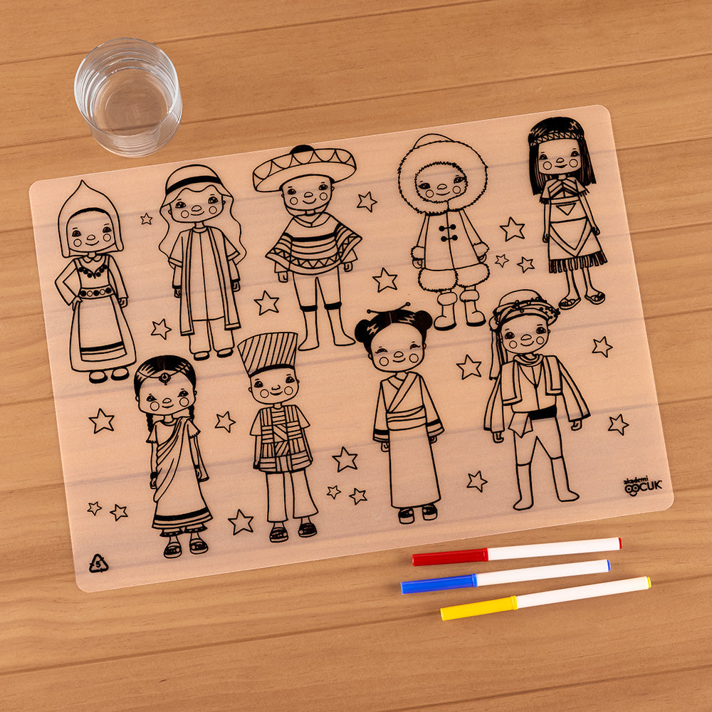 Funny Mat Washable Reusable Coloring Mats