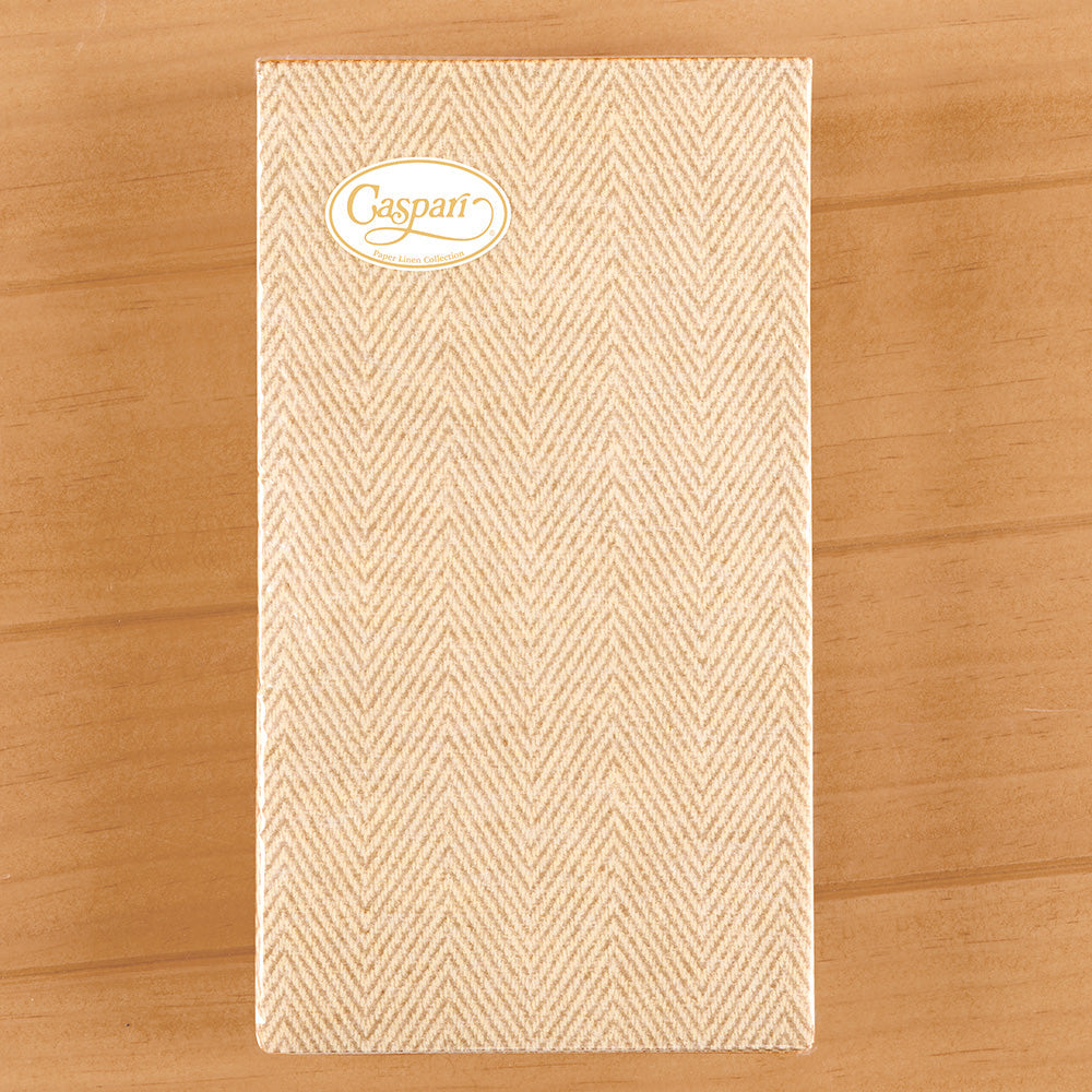 Caspari Paper Linen Guest Towels, Jute