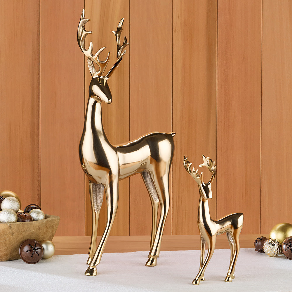 Elegant Aluminum Reindeer Figurine