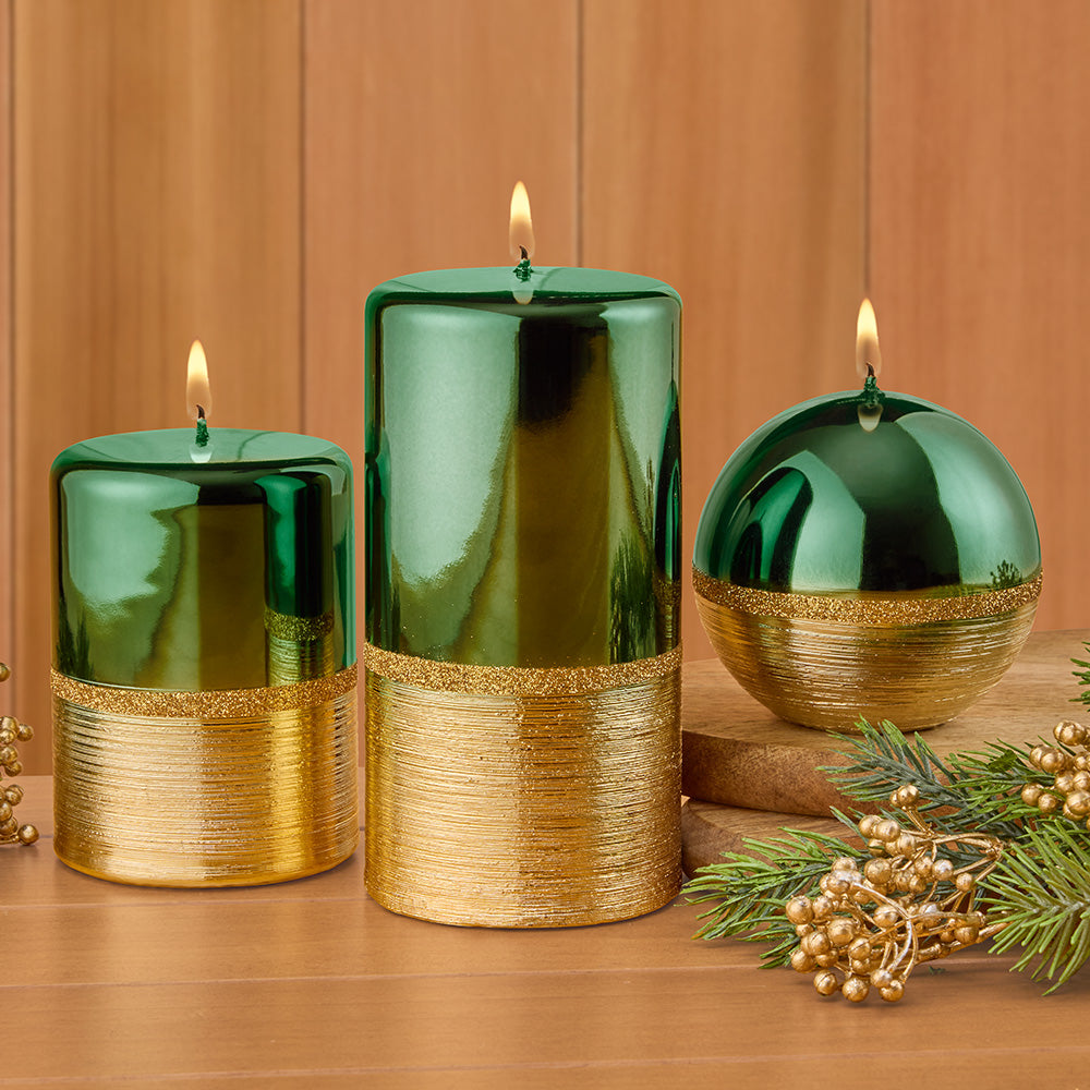 Brushed Gold Metallic Candle