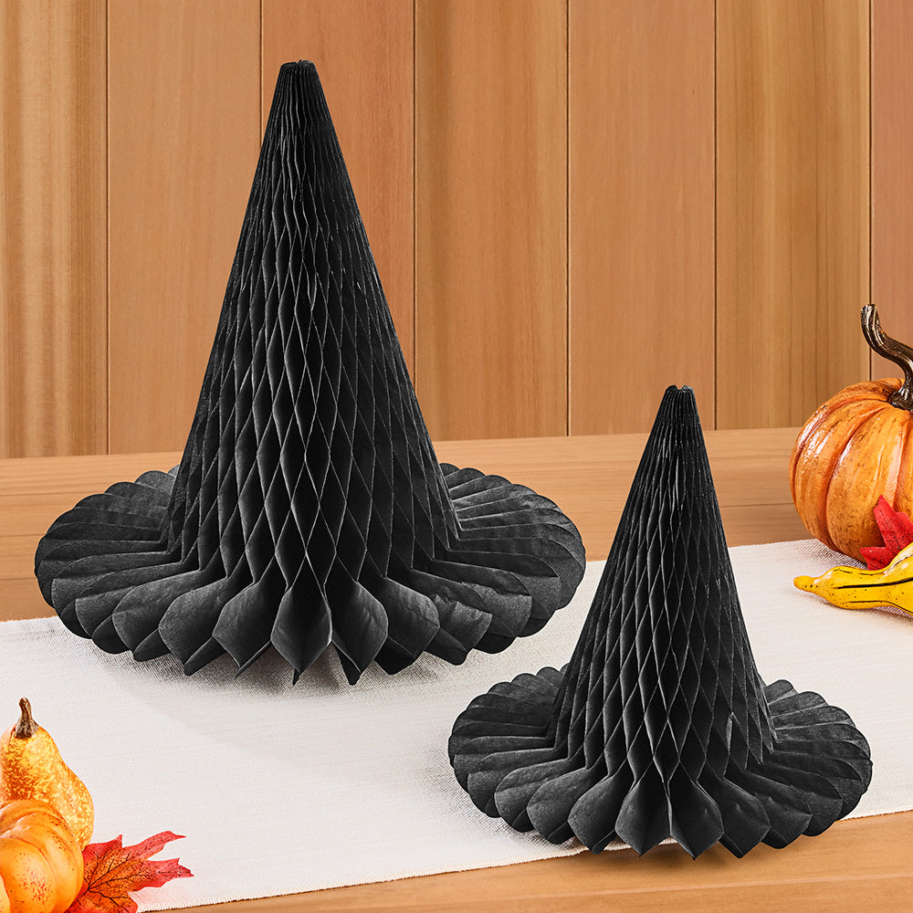 Hester & Cook Honeycomb Paper Party Decorations, Witch Hats