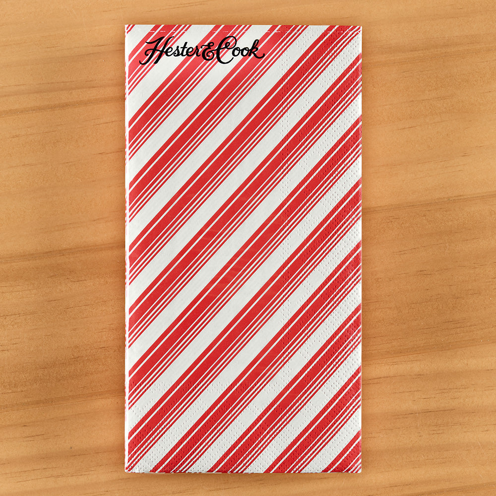 Hester & Cook Paper Napkins, Peppermint Stripe