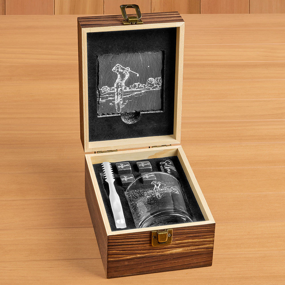 Golfer's Whiskey Drinks Set
