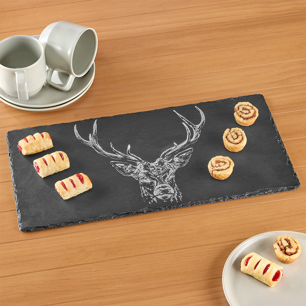 Stag Prince Slate Table Runner Serving Board