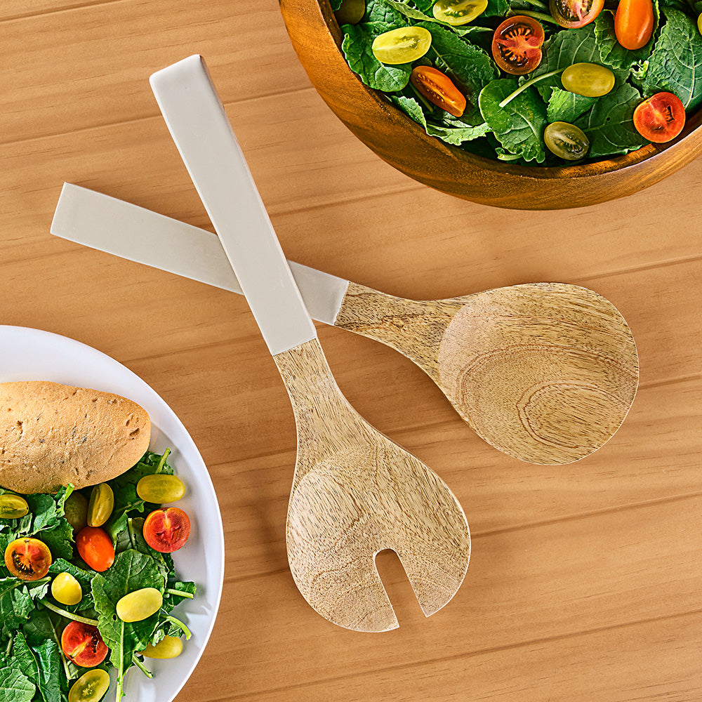 Be Home Madras Enameled Mango Servers