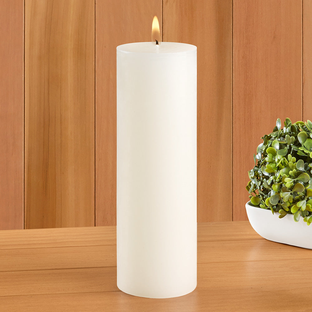 White Unscented Pillar Candle