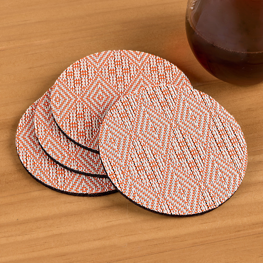 Chilewich Boxwood Vinyl Coasters by Martha Stewart, Set of 4