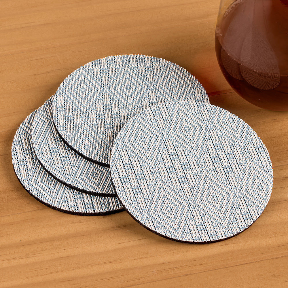 Chilewich Boxwood Vinyl Coasters by Martha Stewart, Set of 4