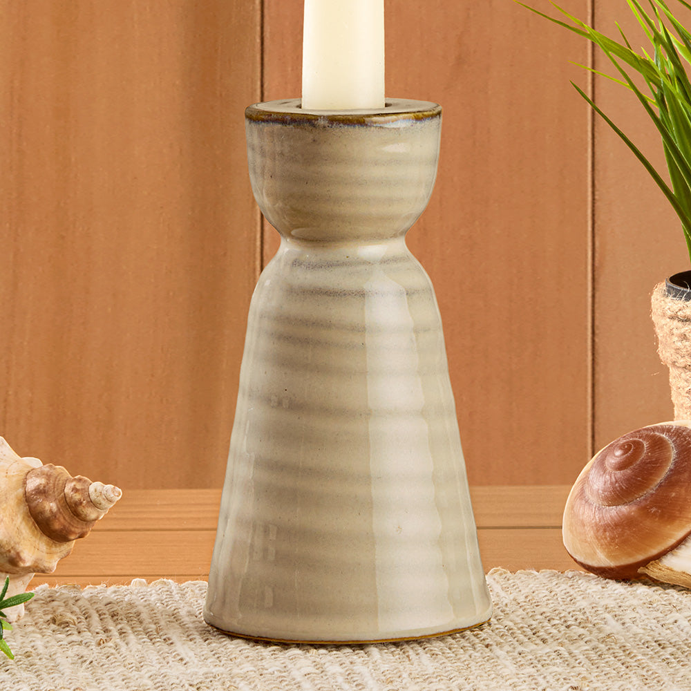 Libbey Stoneware Taper Candleholders