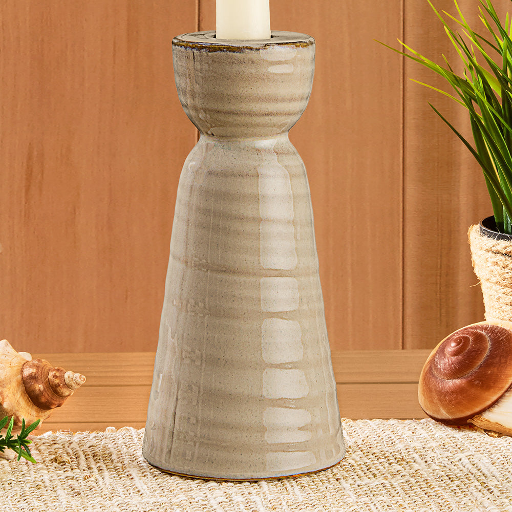 Libbey Stoneware Taper Candleholders