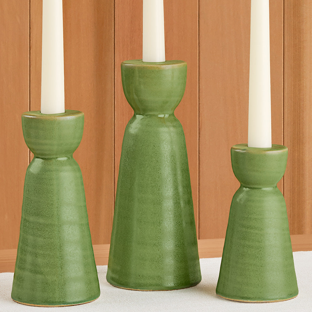 Libbey Stoneware Taper Candleholders