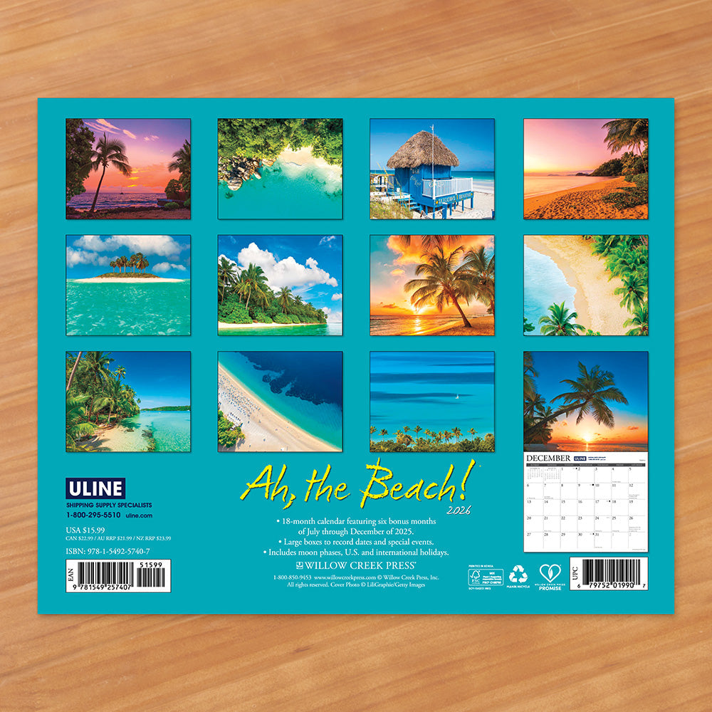 2026 Wall Calendar, Ah, the Beach®