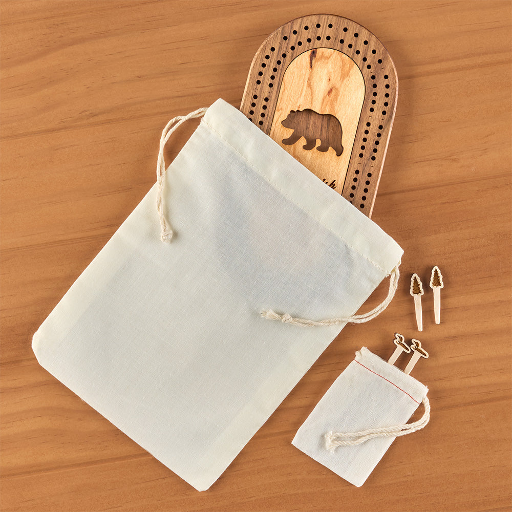 Manitowish Waters Mini Cribbage Board, Bear