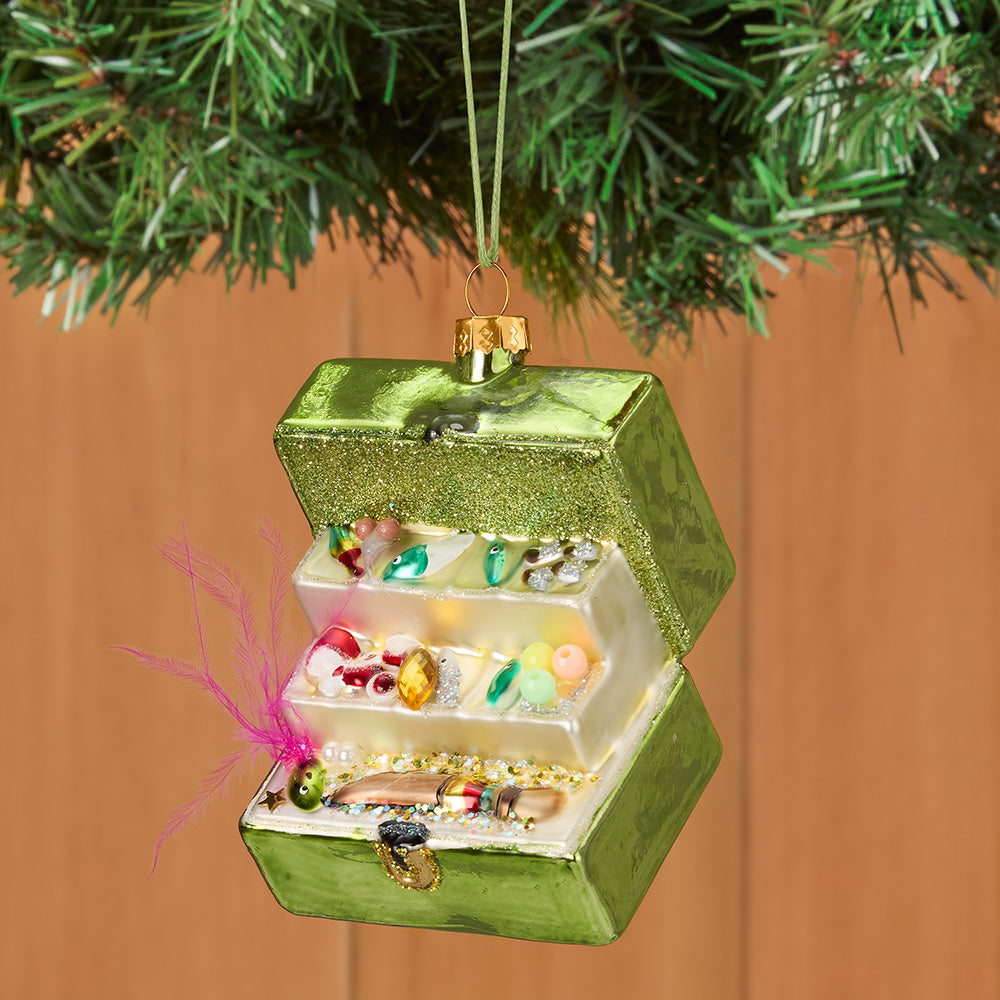 Cody Foster Glass Ornament, Tackle Box